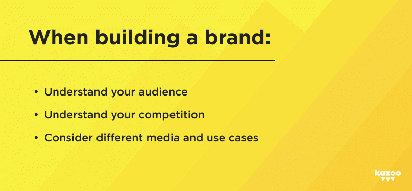 Kazoo Creative Designer Claire Glover's tips for designers building a brand: Know your audience, understand your competition, and consider different media and use cases