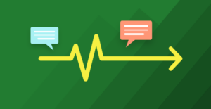 Evolution of Employee Voice, Then and Now -- Yellow line chart on green background