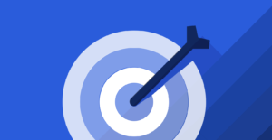 Image for Performance Management buyer's guide -- target on blue background