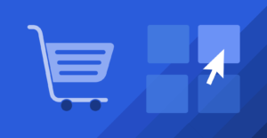 Image for How to Run a Strategic Employee Rewards Program -- shopping cart icon on blue background