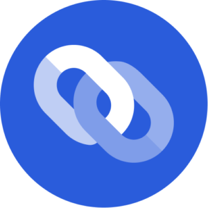 Connect -- a blue chain link icon